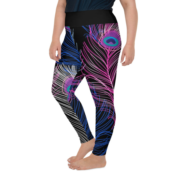 Athleisure Plus Size Leggings with great prints and colorful patterns like Athleisure leggings by Lululemon Athletica, Fabletics, Sweaty Betty, Under Armour, Nike and Adidas 