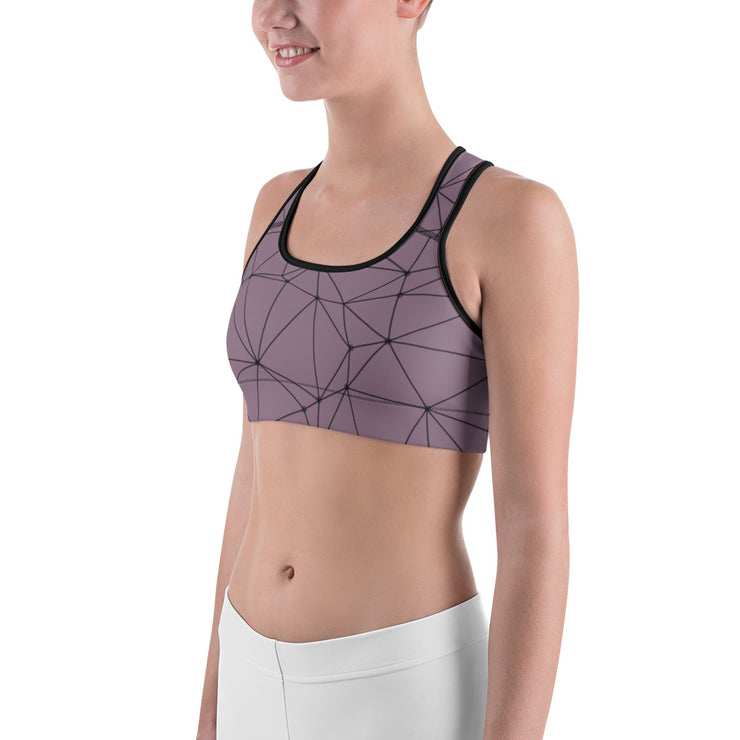 LSB GeoLine Unpadded Fitness Bra in Grapeade