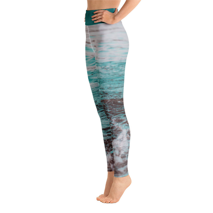 Activewear Athleisure Yoga Leggings similar to athleisure yoga leggings by Lululemon Athletica, Fabletics, Sweaty Betty, Under Armour, Nike, Nordstrom and Adidas for yoga, fitness, Pilates, workouts in moisture-wicking fabric, high fashion prints and bright colors for hiking, camping, surfing, running, swimming, snorkeling, and other outdoor activities as well as lounging, meditation, stretching and relaxing, all for the city girl