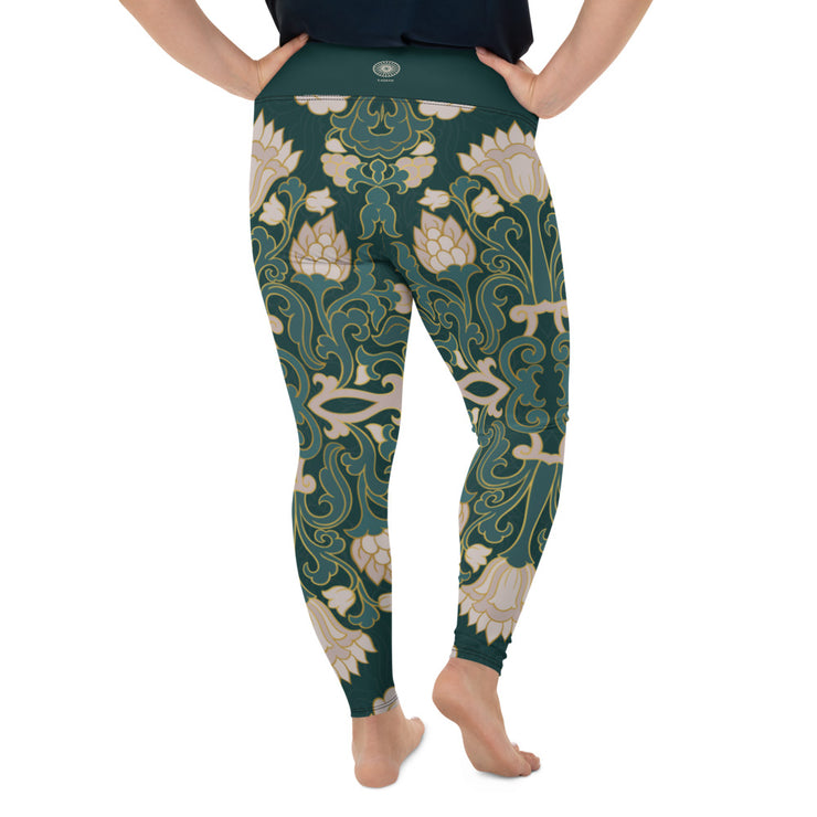 Athleisure Plus Size Leggings with great prints and colorful patterns like Athleisure leggings by Lululemon Athletica, Fabletics, Sweaty Betty, Under Armour, Nike and Adidas 