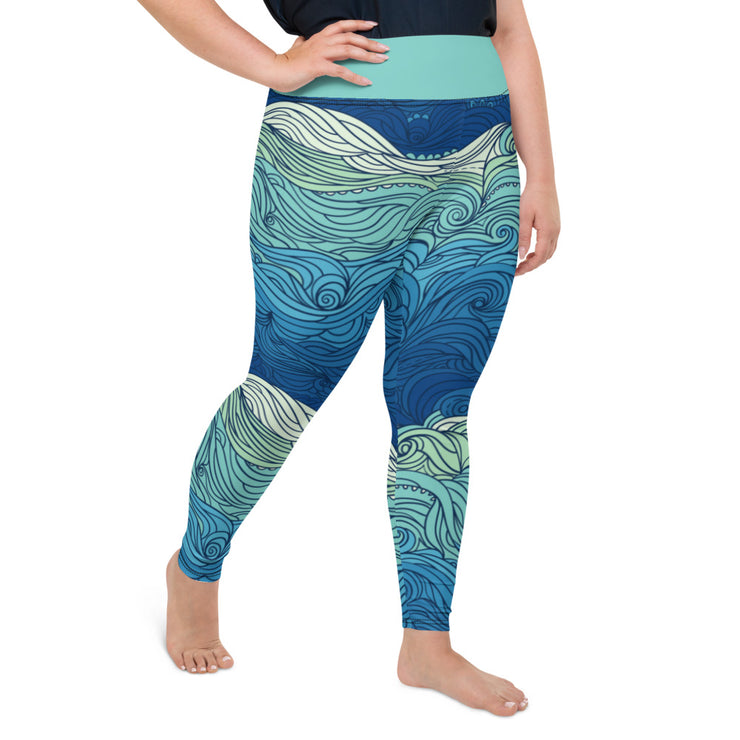 Athleisure Plus Size Leggings with great prints and colorful patterns like Athleisure leggings by Lululemon Athletica, Fabletics, Sweaty Betty, Under Armour, Nike and Adidas 