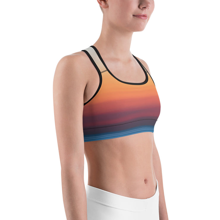 "Dawn on the Lake" Unpadded Fitness Bra