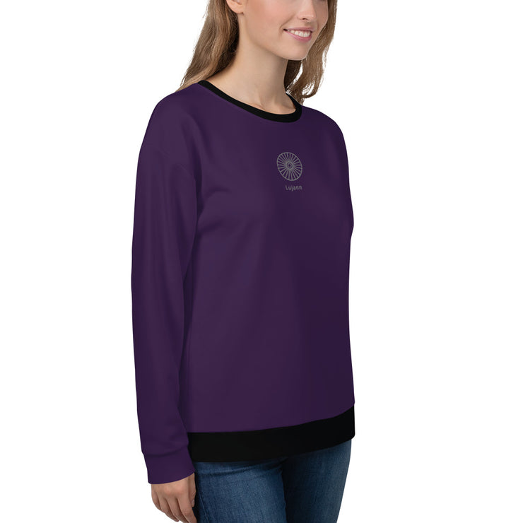 LSB "Classic "Pullover Fitness Sweatshirt in Deep Plum