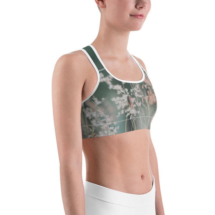 "Whispering Grass" Unpadded Fitness Bra