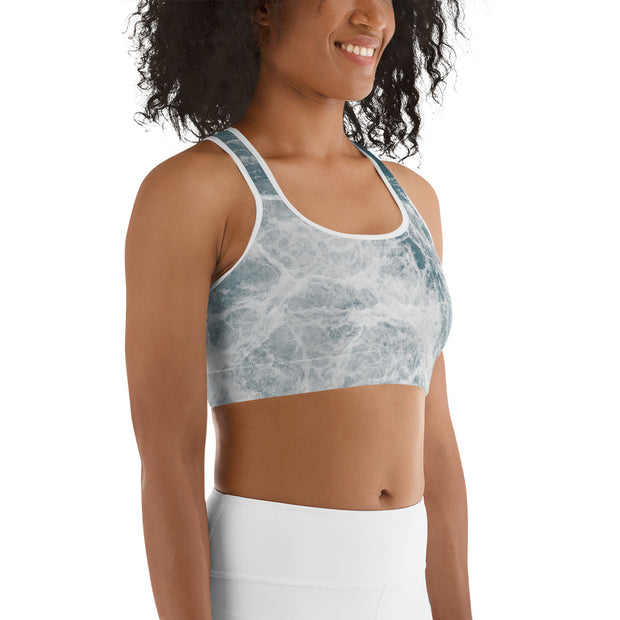 "Meditation Waves" Unpadded Fitness Bra